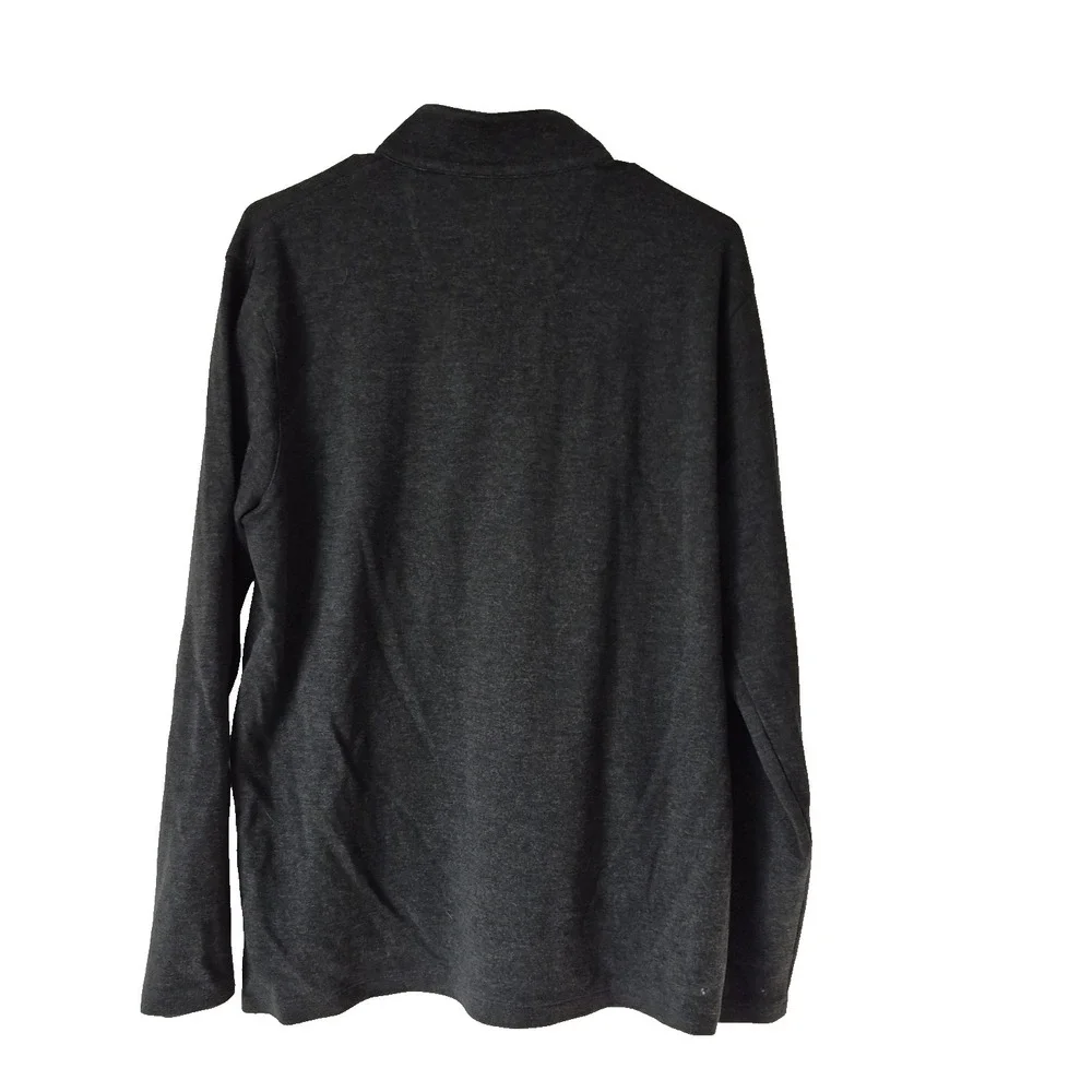 Mizzen+Main Sweater Mens Large Gray Stretch Long Sleeve 1/4 Zip Pullover‎